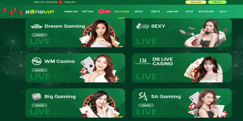 Bongvip - Sân chơi casino với kho tàng game phong phú nhất