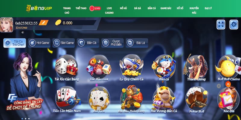 Cá cược Bongvip trải nghiệm sân chơi game bài đổi thưởng lớn